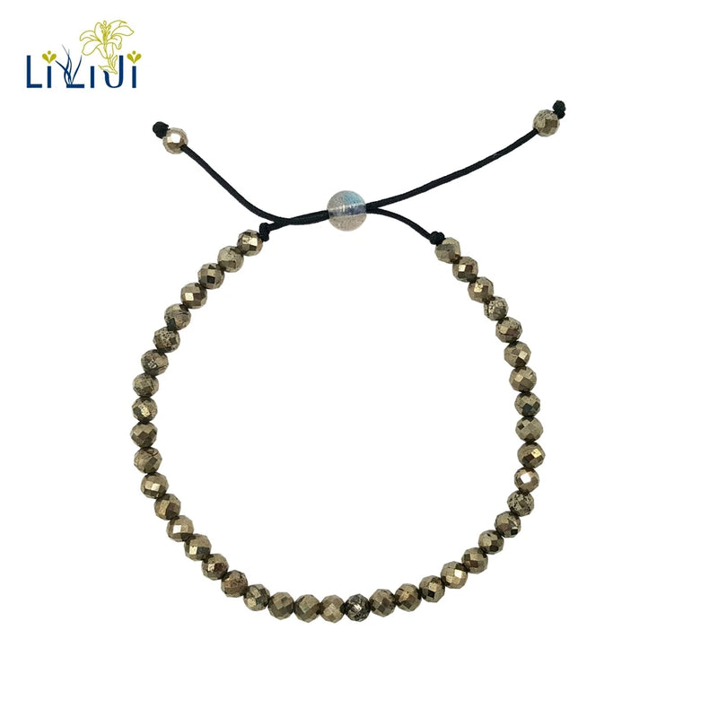 Natural Healing Stone Pyrite Labradorite Jewelry Set