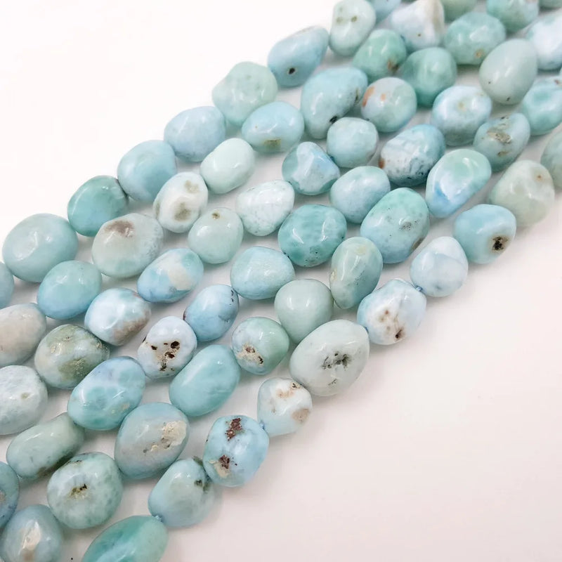 LiiJi Real Larimar Beads Nuggets 7-10mm DIY Jewelry Making