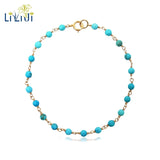 LiiJi Turkey Turquoise 3mm Beads 925 Silver Bracelet