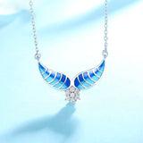 Devil Wings Silver Necklace for Women 925 Charm Pendant