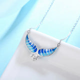 Devil Wings Silver Necklace for Women 925 Charm Pendant