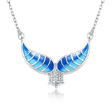 Devil Wings Silver Necklace for Women 925 Charm Pendant