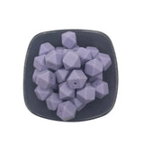 Lilac Hexagon Silicone Bead 14mm for DIY Craft