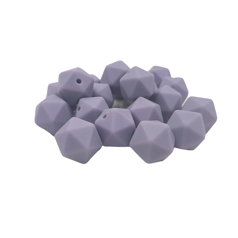 Lilac Icosahedron Silicone Bead for DIY Craft