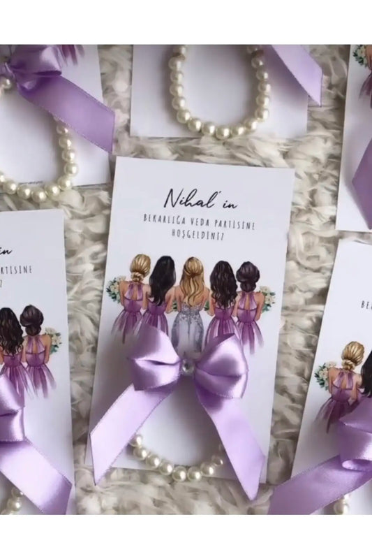 Lilac Bridesmaid Bracelet - Elegant and Stylish Jewelry for Wedding Party
