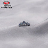 Titanium CZ Top Opal Zircon Labret Cartilage Piercing