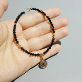 Lily Jewelry Spinel Coin Charm 925 Silver Bracelet For Women
