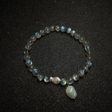 925 Silver Labradorite Pearl Bracelet Healing Aid Digestion