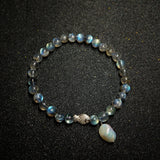 925 Silver Labradorite Pearl Bracelet Healing Aid Digestion