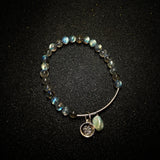 925 Silver Labradorite Pearl Bracelet Healing Aid Digestion