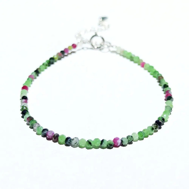 Anyolite Bracelet 925 Sterling Silver adjustable Bracelet