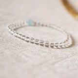 Lily Jewelry Real Quartz Aquamaine Bracelet 925 Sterling Silver