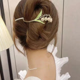 Lily Orchid Flower Hair Clips Hairpins for Women
