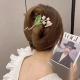 Lily Orchid Flower Hair Clips Hairpins for Women