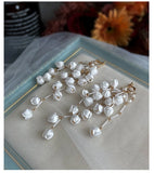 Lily of the Valley Flower Ear Clips Tassel Long Earrings