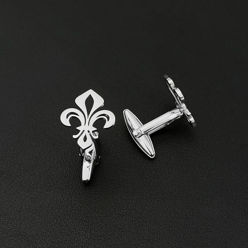 Lily Valley Cufflinks Stainless Steel Wedding Guest Gift Husband Souvenir Golden