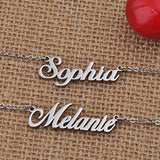 Lina Name Necklace Stainless Steel Plated Nameplate Pendant Mother Gift
