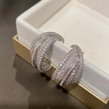 Small 925 Silver Earrings with High Cubic Zircon for Women