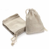 10Pcs Jute Drawstring Pouch Burlap Bags Wedding Birthday Party Gift Bags
