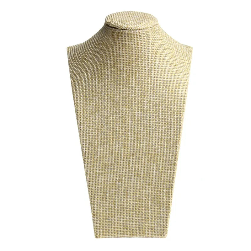 Linen Mannequin Jewelry Pendant Display Stand Holder