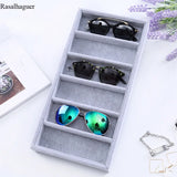Linen/Velvet 6Grids Sunglasses Display Box Jewelry Display Packaging