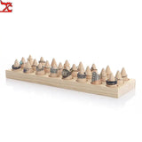 Linen Wooden Jewelry Display Bust Model Ring Stand Large Space