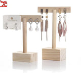 Linen Wooden Jewelry Display Bust Model Ring Stand Large Space