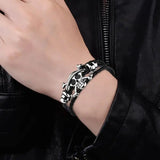 Linfang Skull Head Pirates Bracelet Unisex Braided Skeleton