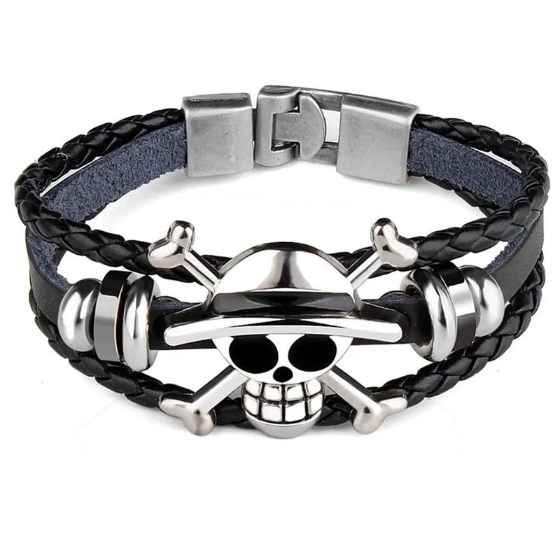 Linfang Skull Head Pirates Bracelet Unisex Braided Skeleton