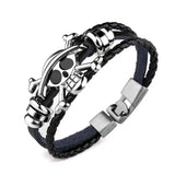 Linfang Skull Head Pirates Bracelet Unisex Braided Skeleton