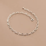 Silver Chain Anklet Women's Foot Jewelry 925 Sterling