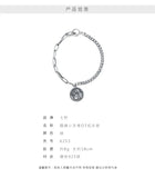 925 Silver Link Chain Angel Charm Bracelet for Women