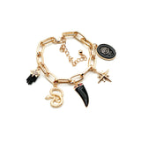 Enamel Snake Star Glass Chain Bracelet for Women