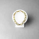 Golden Link Chain Bracelet 925 Sterling Silver Fine Jewelry