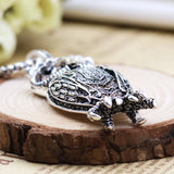 925 Sterling Silver Big and Small Owl Link Chain Necklace, Romantic Gift