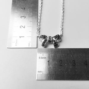 Sterling Silver Chain Necklace with Bow Knot Pendant