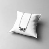 Sterling Silver Chain Necklace with Bow Knot Pendant