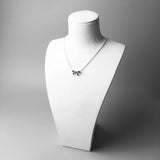 Sterling Silver Chain Necklace with Bow Knot Pendant