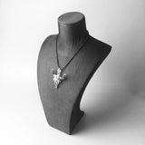 Bull Skull Link Chain Necklace, 925 Sterling Silver European Punk Jewelry
