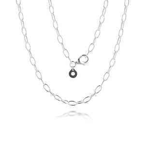Link Chain Necklace Sterling Silver Jewelry Spring Style Woman Jewelry
