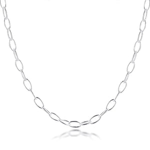 Link Chain Necklace Sterling Silver Jewelry Spring Style Woman Jewelry