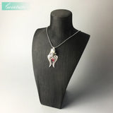 Skull King Pave Pendant Necklace, Heart 925 Sterling Silver Jewelry