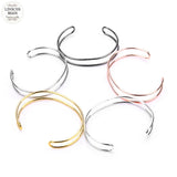 2pcs Stainless Steel Wire Bracelets Bangle 5 Colors Double Layer DIY