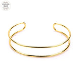 2pcs Stainless Steel Wire Bracelets Bangle 5 Colors Double Layer DIY