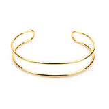 2pcs Stainless Steel Wire Bracelets Bangle 5 Colors Double Layer DIY