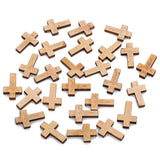 30pcs Catholic Christ Wooden Pendant Jesus Cross DIY Jewelry