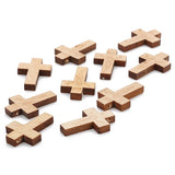 30pcs Catholic Christ Wooden Pendant Jesus Cross DIY Jewelry