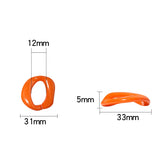 50pcs Acrylic Chain Rings Buckles Beaded Clasps for DIY Hand Bag Jewelry