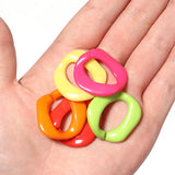 50pcs Acrylic Chain Rings Buckles Beaded Clasps for DIY Hand Bag Jewelry