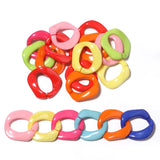 50pcs Acrylic Chain Rings Buckles Beaded Clasps for DIY Hand Bag Jewelry